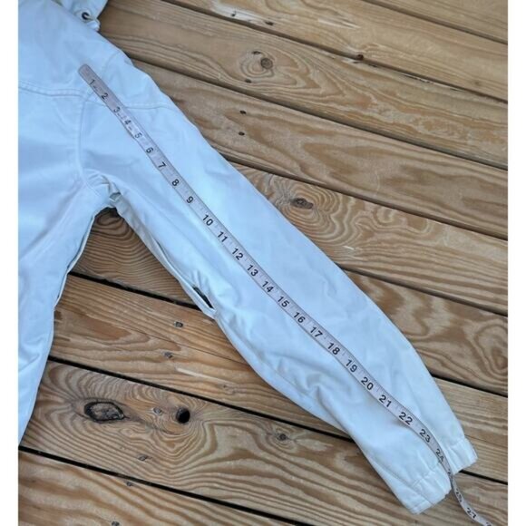 Burton Hooded Snowboarding Jacket Size Medium Women’s White Full Zip/Snap - Picture 7 of 9
